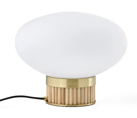 Dolce Brass, Bamboo and Opaline Ceiling Light