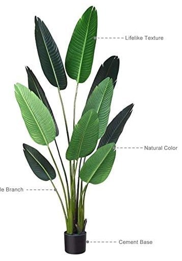 Begondis Artificial Tropical Palm Tree Fake Plant for Indoor Outdoor, Perfect Faux Plants for Home Garden Office Store Decoration.