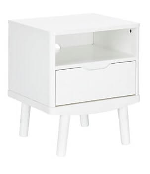 JOHN LEWIS BOW ONE DRAWER BEDSIDE, 46x40x52cm