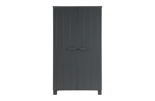 Dennis Wardrobe | Steel Grey, 55x111x202cm