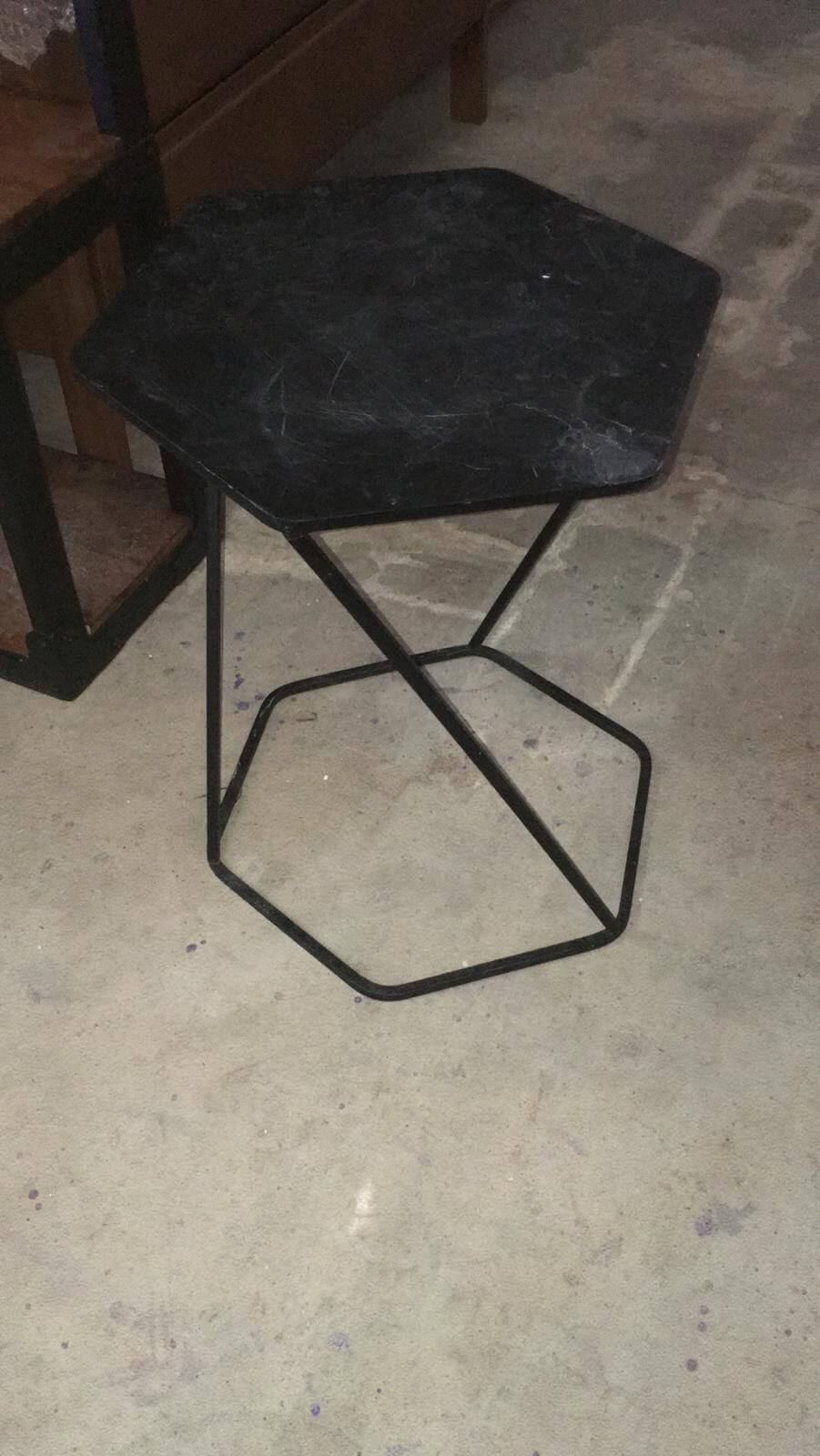 Black Steel Side Table