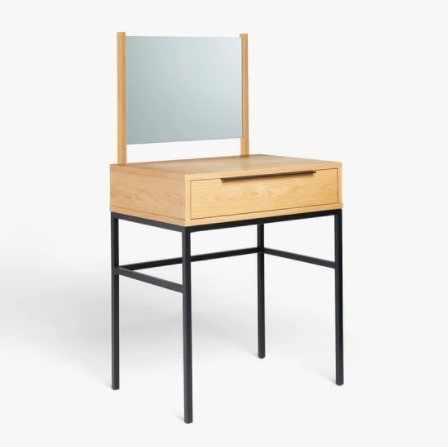 JOHN LEWIS & PARTNERS LEVEL DRESSING TABLE IN OAK AND BLACK, 45x65x120cm