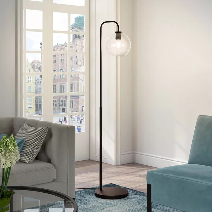 Benner 157.48cm Arched Floor Lamp, 30x157cm