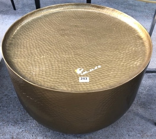 HAMMERED BRASS COFFEE TABLE