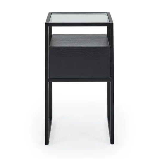 Dillon Black Side Table, 35x32x55cm