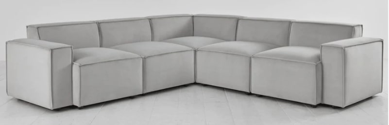 Corner Sofa with Ottoman, 92x254x70cm