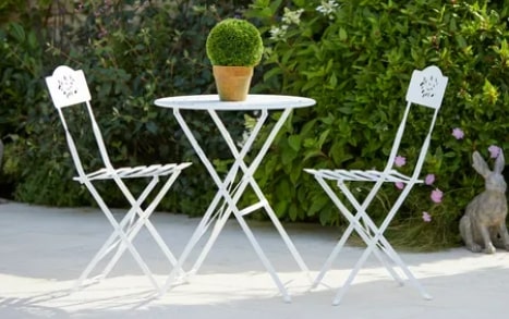 Churchgate 2 Seater Ivory Metal Bistro Set