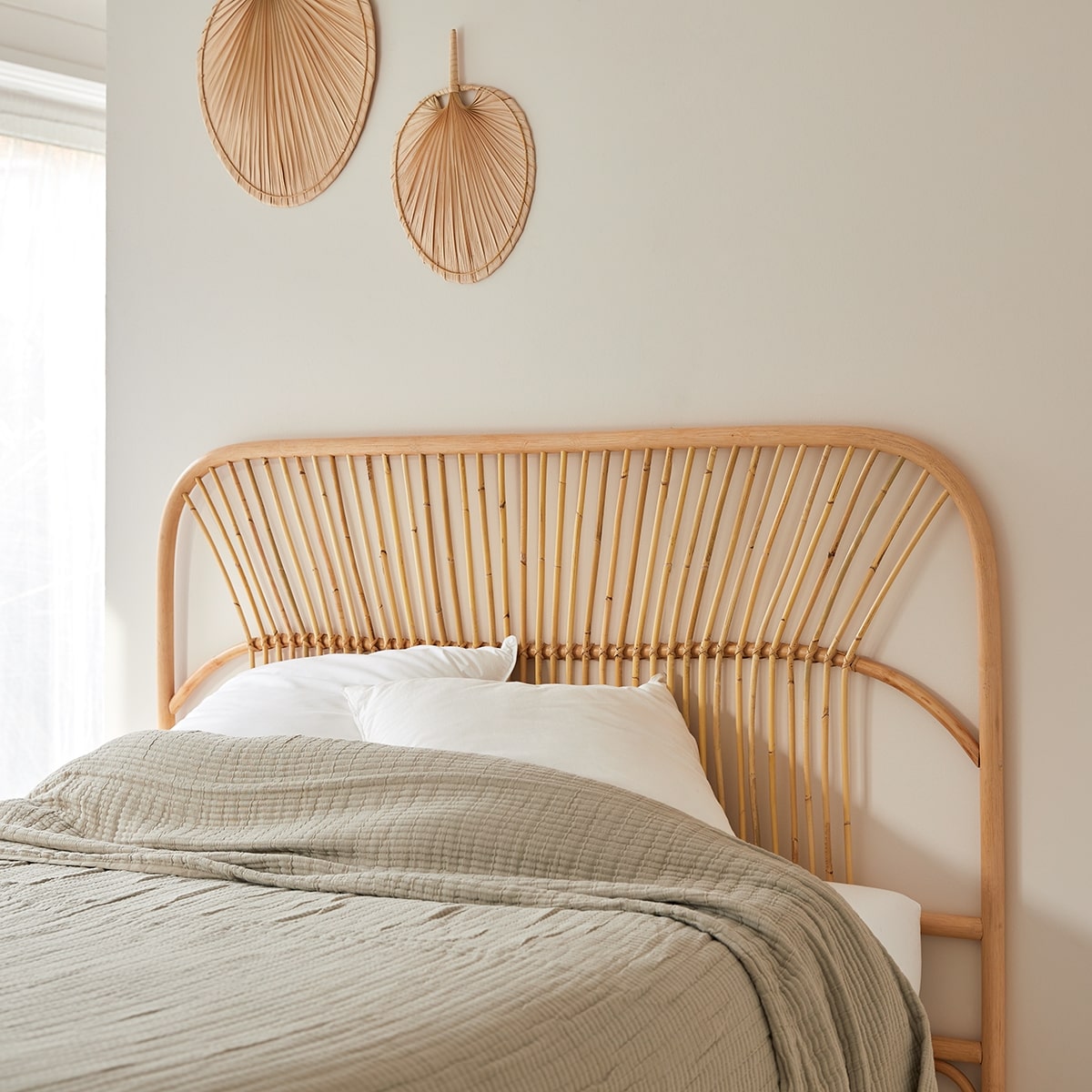 Colette rattan Headboard - King SIze, 3x160x111cm