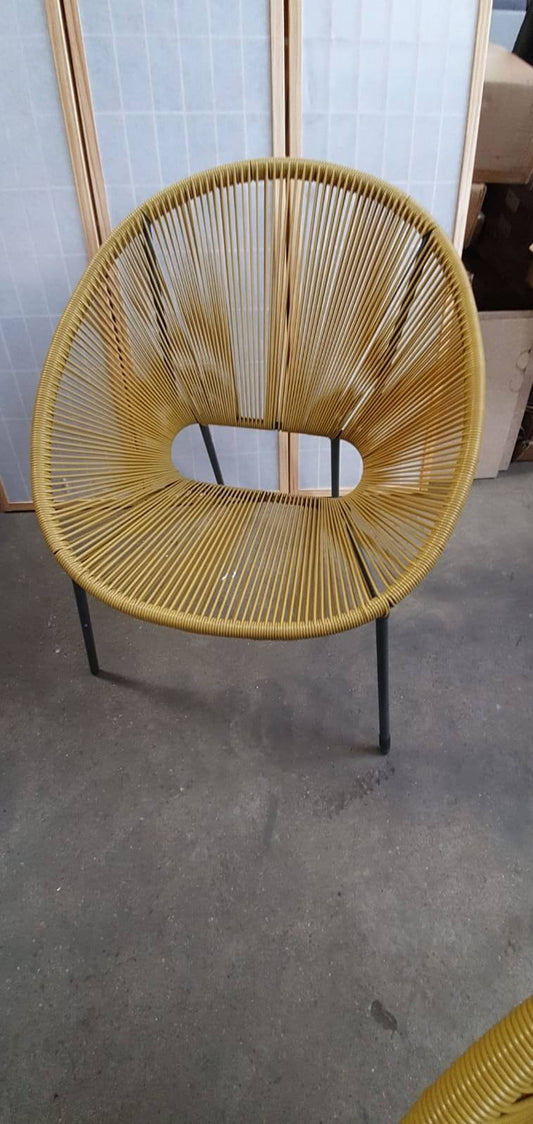 John Lewis Yellow Woven Outdoor Chair
