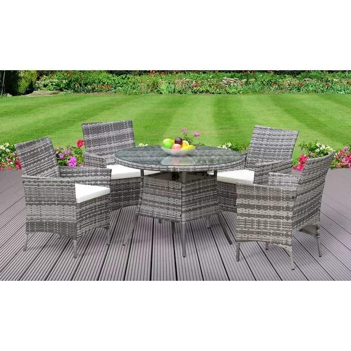 Jenifer 4 Seater Dining Set with Cushions