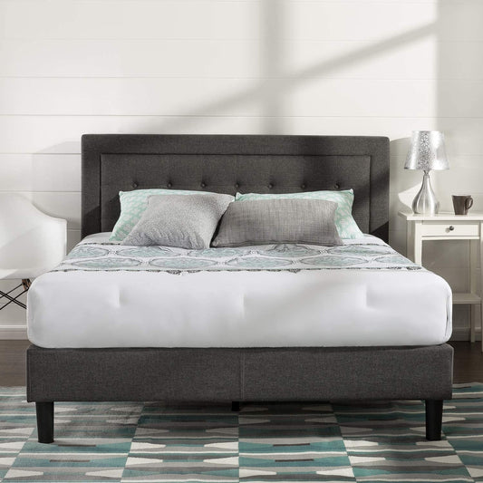 Zinus Dachelle Upholstered Platform Single BED, 204.47 x 95 x 34.8cm