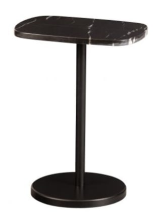 Fola Sidetable Marble Black, 28x40x53cm