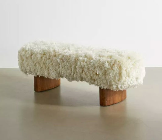 HURON WOOL BENCH, 46x132x43cm