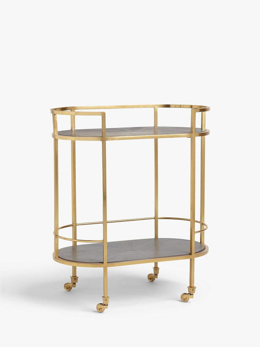 SWOON LOVELACE BAR CART IN GOLD, 69.5x40x82.5cm