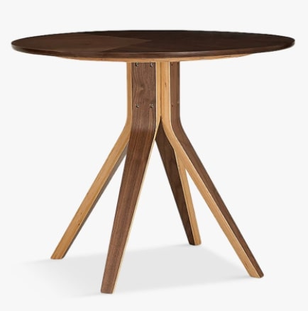 John Lewis Walnut Veneer Small Dining Table, 0x90x75cm