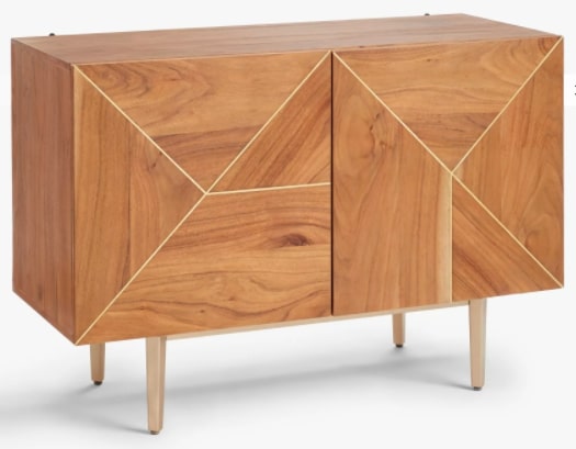 JOHN LEWIS & PARTNERS SWOON MENDEL 2 DOOR SIDEBOARD IN BROWN, 45x108x75cm