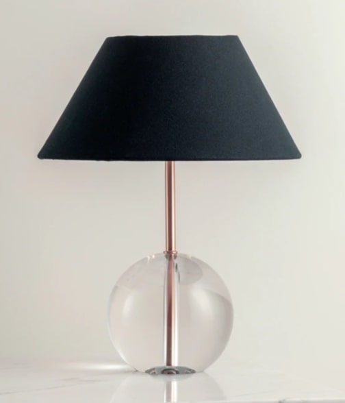 Feya - 1 light crystal glass ball table lamp