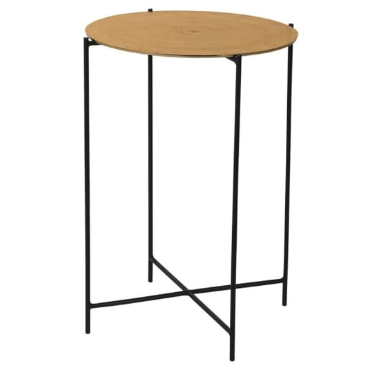 Industrial Round Bronze Side Table, 0x44x60cm