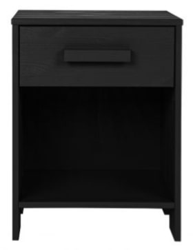Dennis Nightstand Pine | Black, 39x36x52cm
