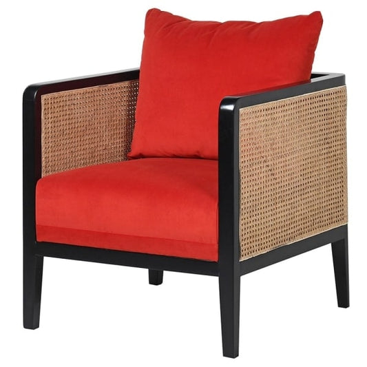 Burnt Orange Rattan Chair, 67x67x89cm - DELETED