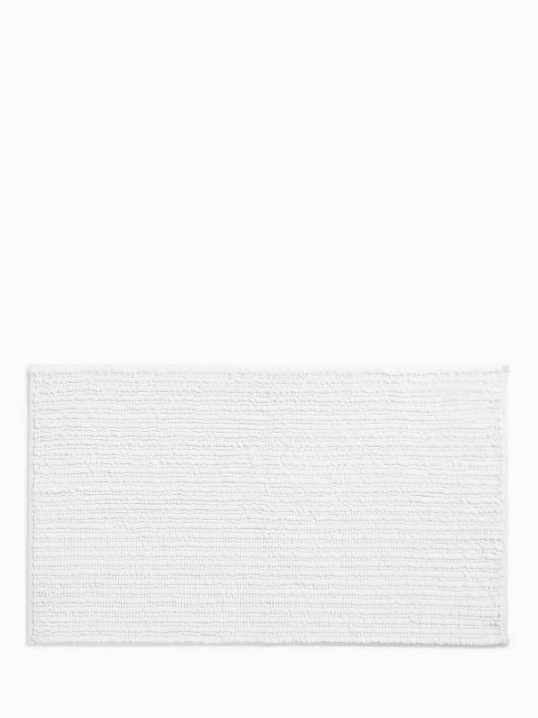 John Lewis & Partners Quick Dry Bobble Bath Mat, White 50x80cm
