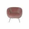 Crondall Club Chair - Pale Pink Velvet, 78x78x83cm