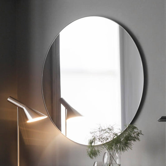 Hayle Round Mirror (Black)