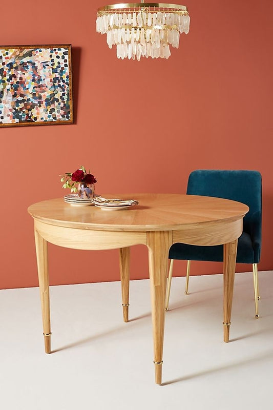 Anthropologie Starburst Marquetry Dining, 117x117x78cm