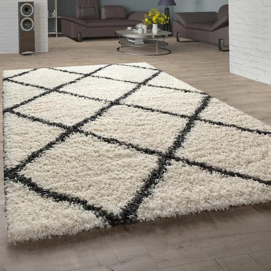 Francisque Shaggy Cream Rug, 220x160cm
