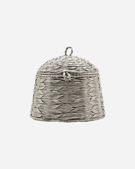 Basket w. lid, Reve, Grey