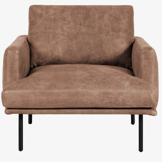 Crema Leather Armchair, 94x102x79cm