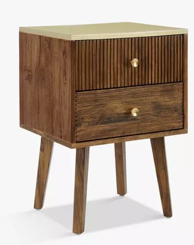 PADMA BRASS BEDSIDE TABLE, 35x42x60cm