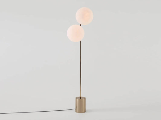 Brass ellipse floor lamp, 38x21x150cm