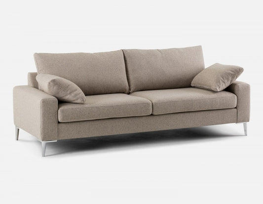 3 Seater Sofa In Beige, 211x92x80cm