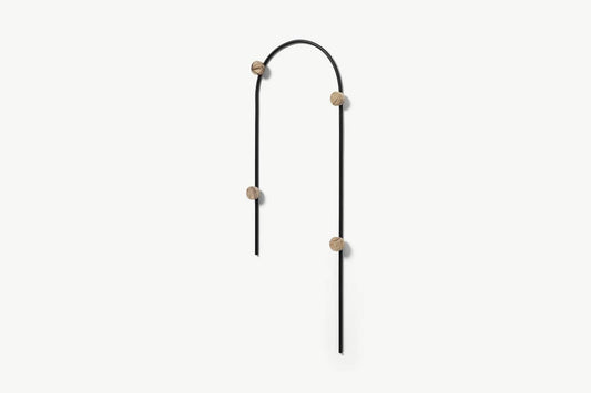 Elan Arch Marble Wall Hooks, Matte Black