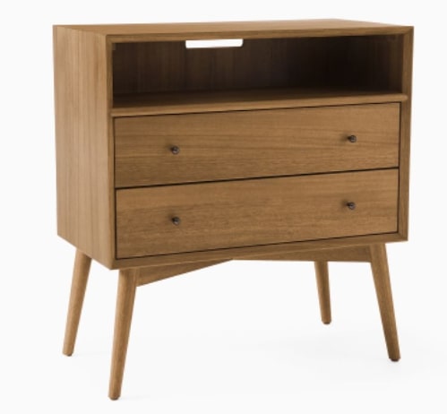 Mid-Century Grand Nightstand, 71x38x76cm