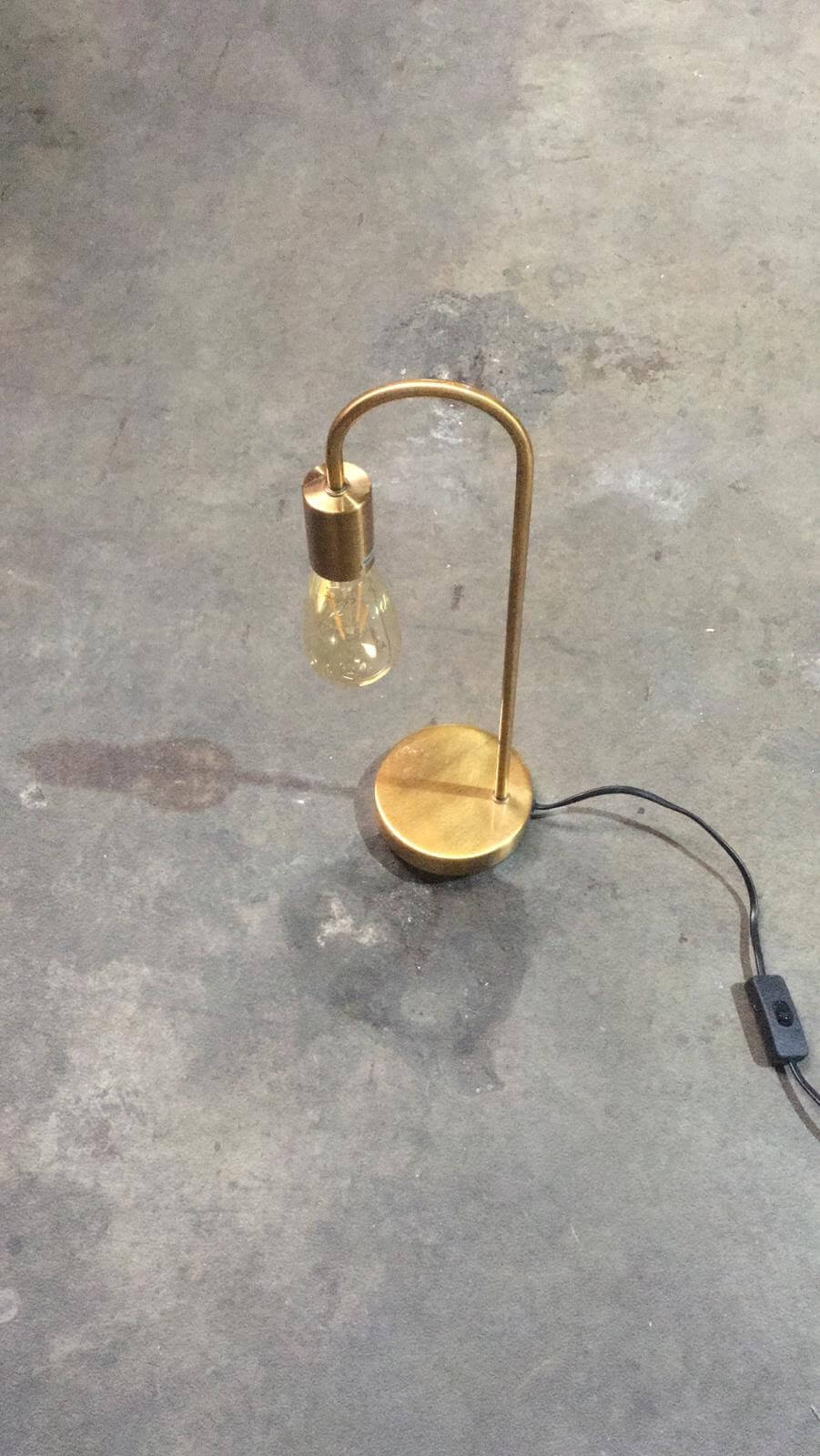 Gold bedside lamp