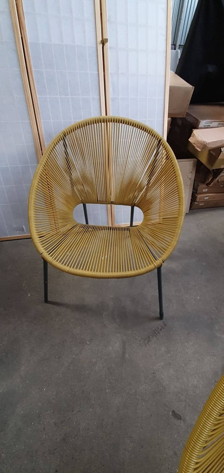 John Lewis Yellow Woven Outdoor Chair