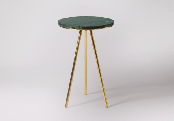 Green Marble Top Side Table