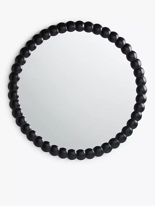Beaded Ball Round Wall Mirror