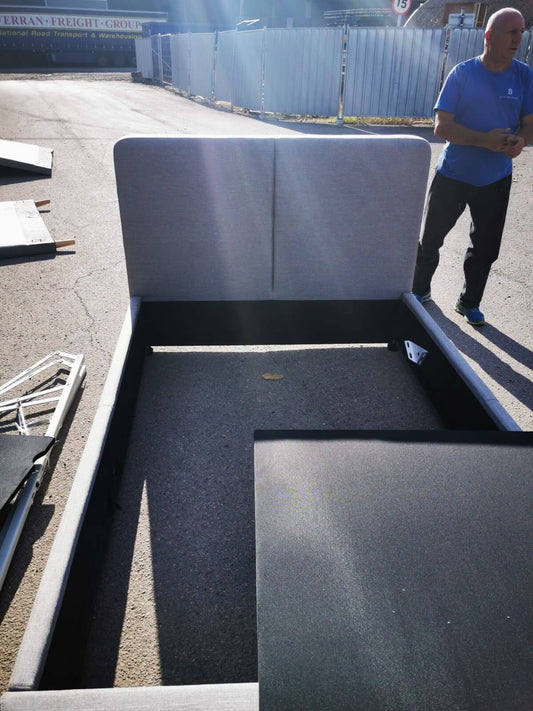 Grey Double Bed Complete