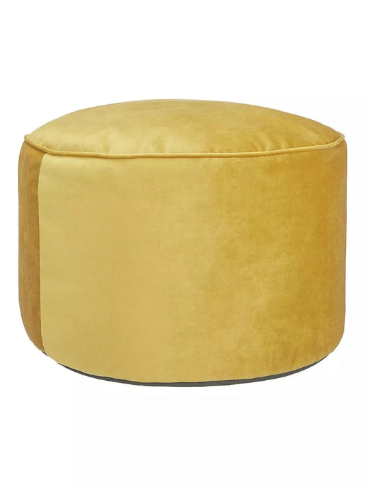 John Lewis & Partners Velvet Pouffe, Gold,0 x 55 x 38cm