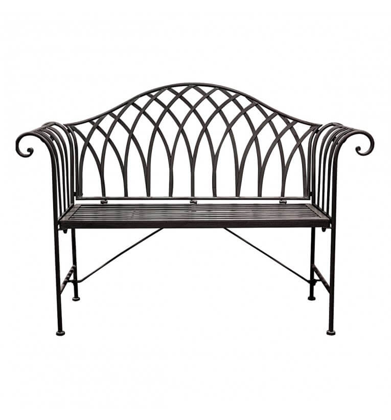 Duchess Outdoor Bench Noir, 44x128x93cm