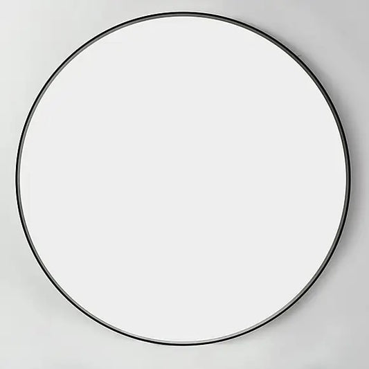 Apartment Black Circular Mirror 100cm