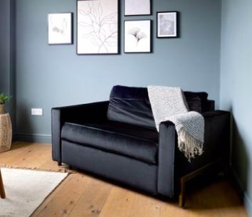 Grey Sofa Bed 1 seat, 70x135x95cm