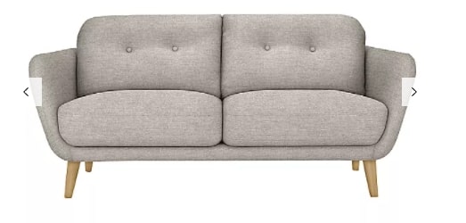 JOHN LEWIS & PARTNERS ARLO 2 SEATER SOFA IN GREY FABRIC, 88x175x83cm