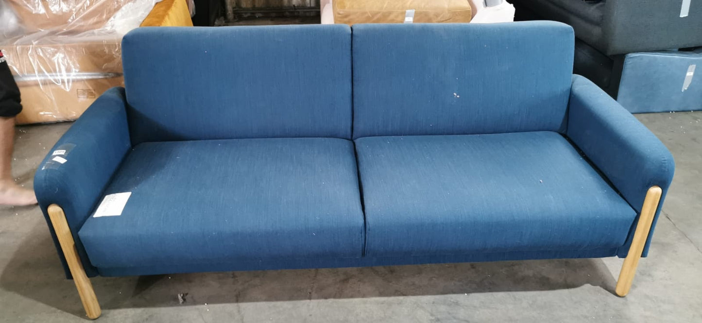 Blue Sofa bed 2 seats, 60x120x80cm