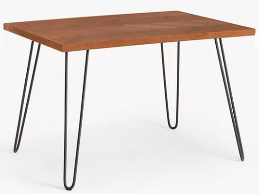 Hairpin Inlay 4 Seater Dining Table, 85x120x75cm