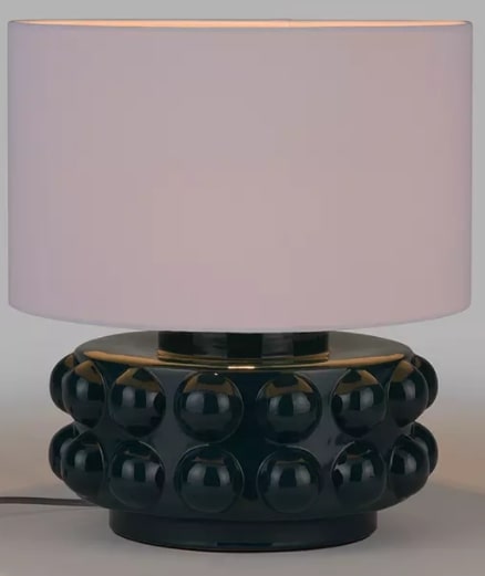 John Lewis & Partners Bubble Ceramic Table Lamp, Fjord, 36x41cm