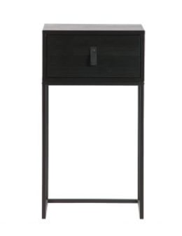 ZOLA NIGHTSTAND WITH DRAWER BLACK [fsc], 35x40x74cm